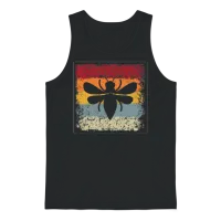 Bee Retro Unisex Tank Top - Black – 1