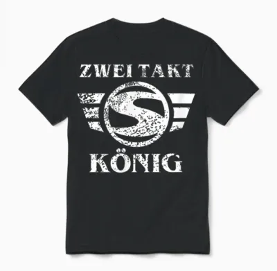 Suhl Simson S50 S51 Schwalbe Star Zweitaktmotor 2 Takt König Unisex T-Shirt - Black