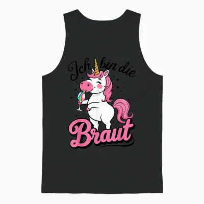 Ich Bin Die Braut Einhorn Junggesellenabschied Women's Jga T-Shirt, White, S Unisex Tank Top - Black