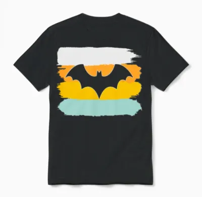 Bat Retro Unisex T-Shirt - Black