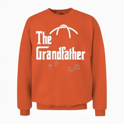 Grandfather Quote Funny Design for Grandpas Unisex Sweatshirt - Orange