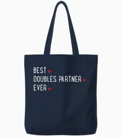 Doubles Partner Tote Bags - Navy