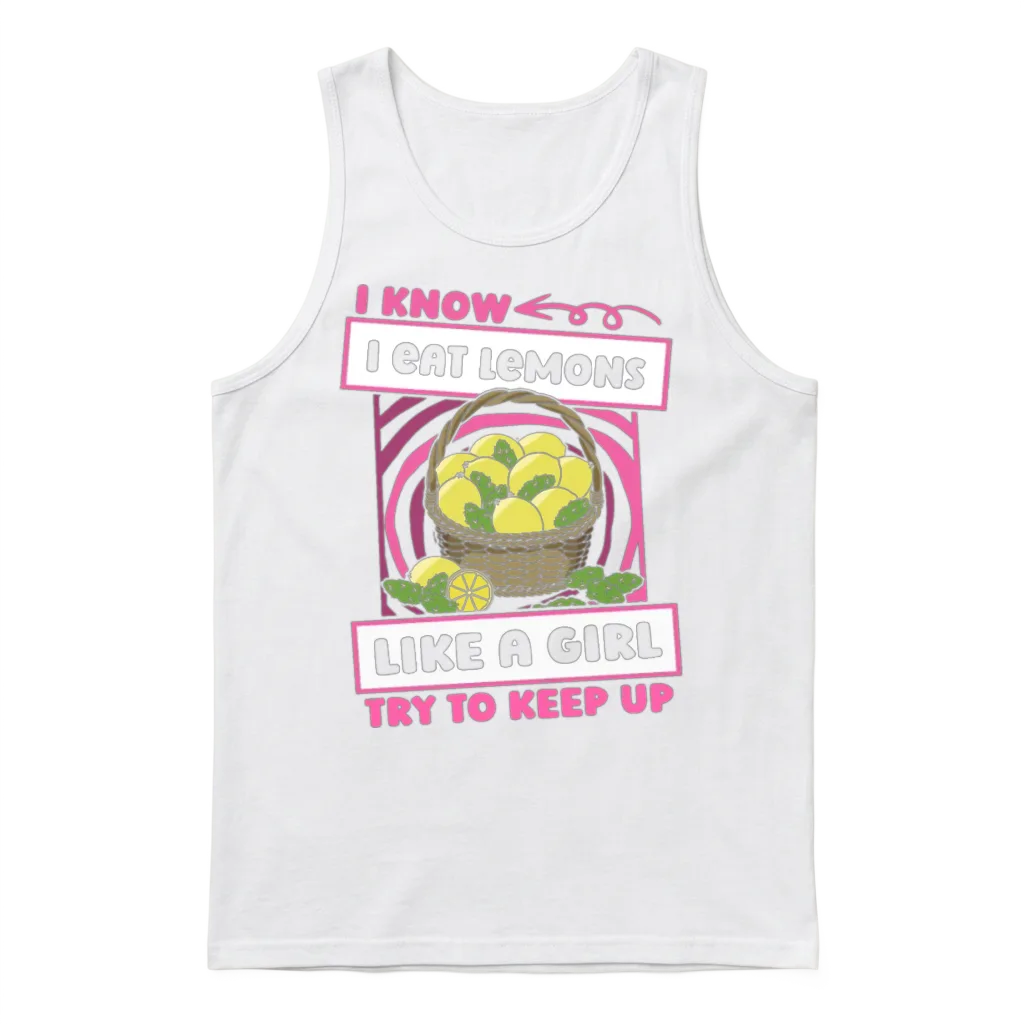 Lemons Funny Unisex Tank Top - White