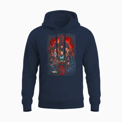 Stranger Things Season 5 Kyle Lambert Officially Licensed Unisex Hoodie - Navy