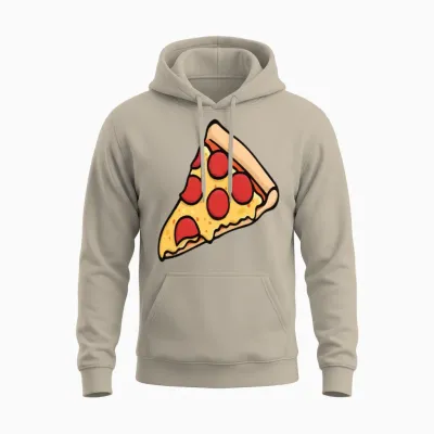 Funny Pizza Unisex Hoodie - Sand