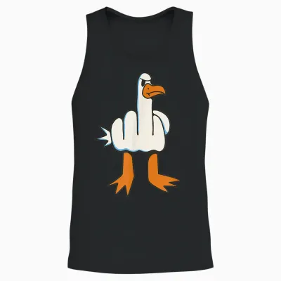 Finger of Honor Animal Seagull T-Shirt, Black, S Unisex Tank Top - Black