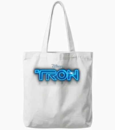 Disney Tron: Legacy Official 2010 Movie Logo Tote Bags - White
