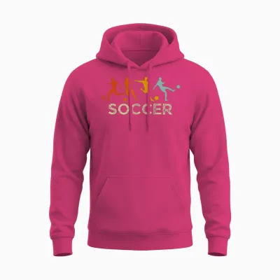 Team Soccer Lover Retro Vintage Sports Unisex Hoodie - Heliconia