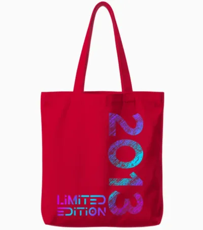 11th Birthday Limited Edition Vintage 2013 Boy Girl T-Shirt, Black Tote Bags - Red