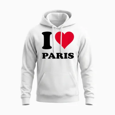 J'aime Paris T-Shirt, White, S Unisex Hoodie - White