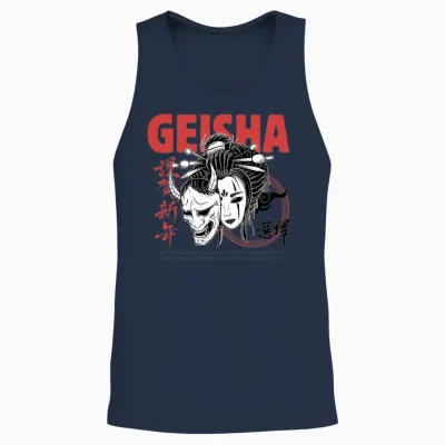 Geisha Unisex Tank Top - Navy