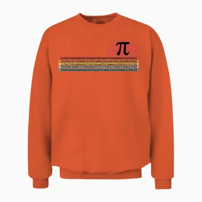 Retro Sunset Pi Unisex Sweatshirt - Orange