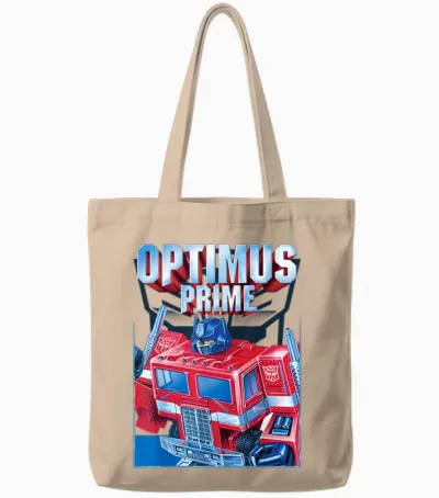 Transformers Optimus Prime Portrait T-Shirt Small Tote Bags - Natural