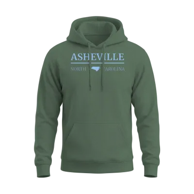 Asheville North Carolina Blue Ridge Mountains Nc Unisex Hoodie - Military Green