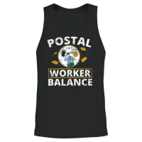 Postal Worker Balance Mailman Delivery Mail Escort Unisex Tank Top - Black – 2