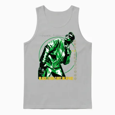 Control Industry - Kool Keith Verloren Im Weltraum T-Shirt Schwarz Unisex Erwachsene S Eu 16 V-Ausschnitt Kurzarm Polyester 100% Klassisch Exklusive Kool Keith-Design Unisex Tank Top - Ash