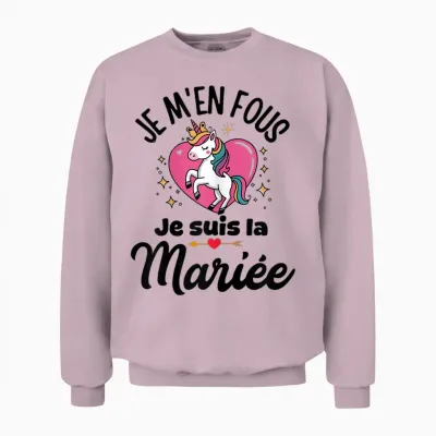 Future Bride Idea Evjf Costume Girl Unicorn T-Shirt, Black, S Unisex Sweatshirt - Light Pink