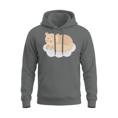 Boho Cat Unisex Hoodie - Graphite Heather