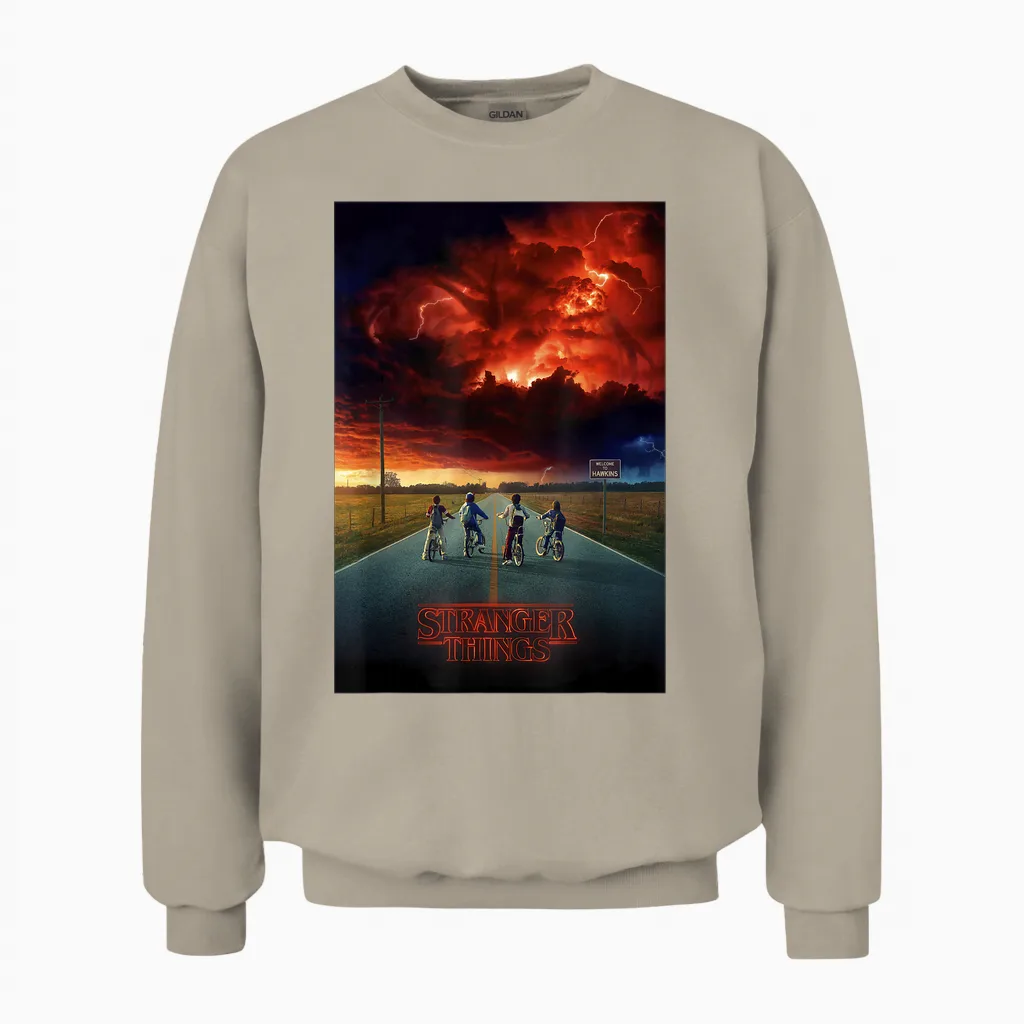 Stranger Things Demogorgon Cloud Unisex Sweatshirt in Sand