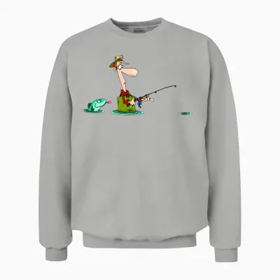 Funny Fishing Unisex Sweatshirt - Ash