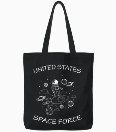 Space Force Tote Bags - Black