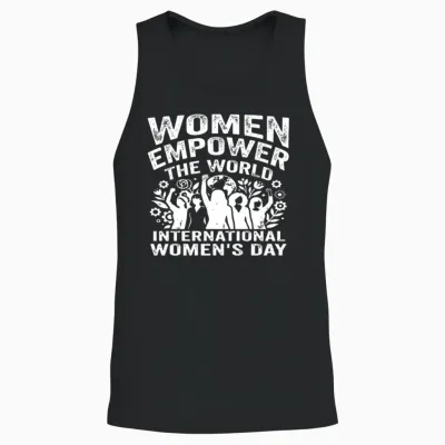 Women's Day - Women Empower the World Unisex Tank Top - Black