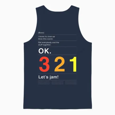 Ok. 3, 2, 1, Let's Jam! Unisex Tank Top - Navy