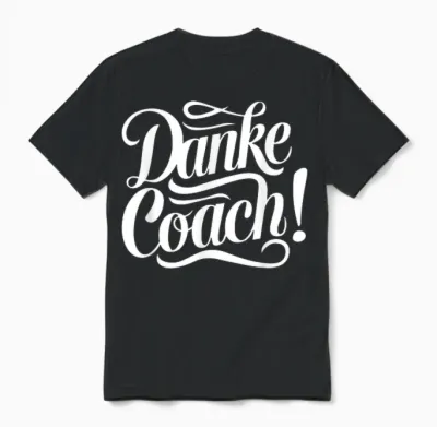 Danke Coach - Trainer Abschied Fitness Fussball Unisex T-Shirt - Black