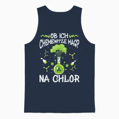 Chemie Witze, Chemie Studium Humor, Chlor Lustiges Chemiker Unisex Tank Top - Navy