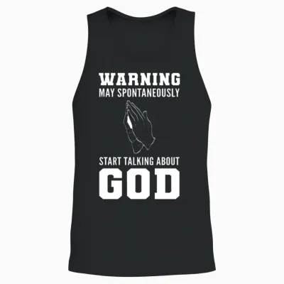 May Spontaneously Start Talking About God Pastor Unisex Tank Top - Black