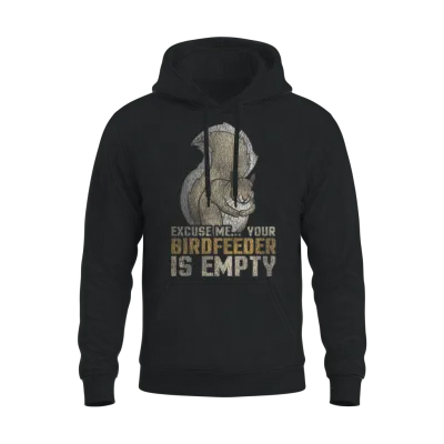 Squirrel Forest Animal Unisex Hoodie - Black