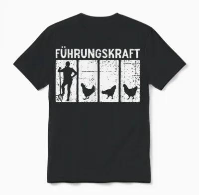 Führungskraft Huhn Hahn Hühnerzüchter Hühner Unisex T-Shirt - Black
