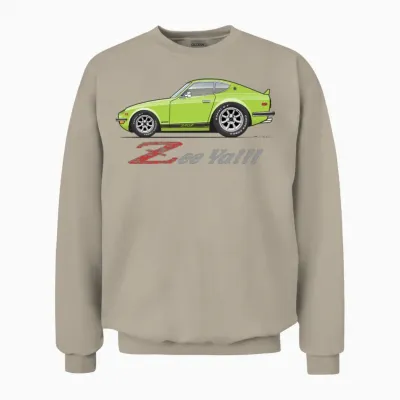 Zee Ya Lime Green Unisex Sweatshirt - Sand
