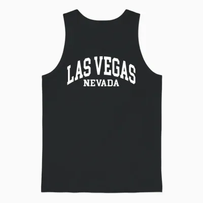 Las Vegas Unisex Tank Top - Black