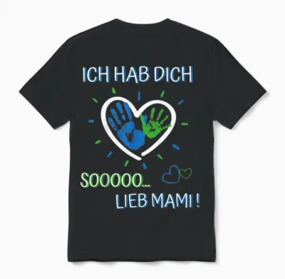 Ich Hab Dich Lieb Mama - Für Jungen Und Mädchen Muttertag Unisex T-Shirt - Black