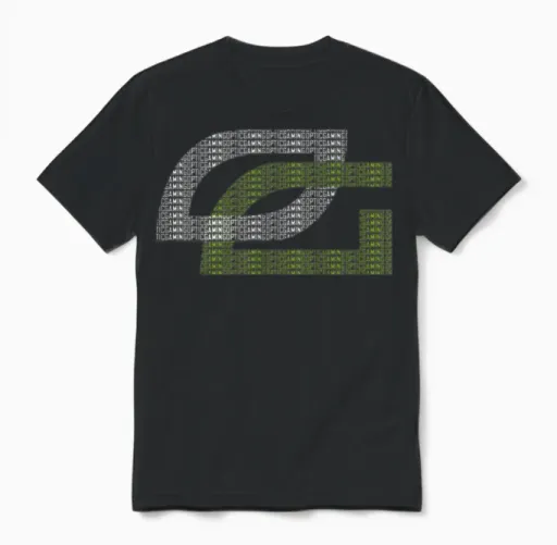 Optic Gaming Logo White Spell Out Mp Unisex T-Shirt in Black