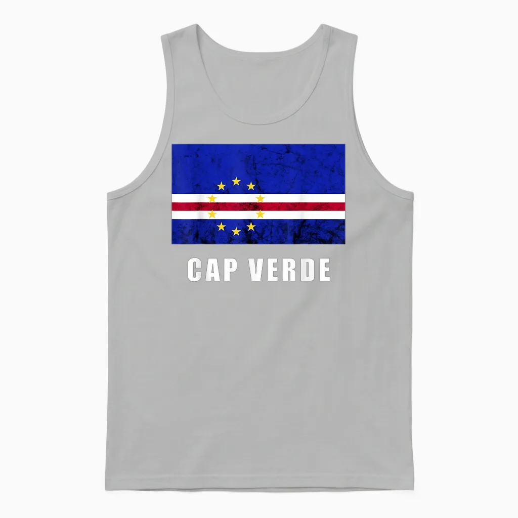 Kap Verde Flagge Cap Verde Stars Kap Verde Island Pride Unisex Tank Top in Ash