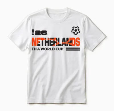 Fifa World Cup26 Qualifier Netherlands Unisex T-Shirt - White