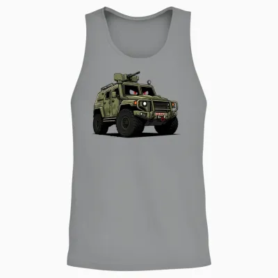 Retro Military Vehicle Unisex Tank Top - Sport Grey