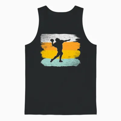 Rugby Retro Unisex Tank Top - Black