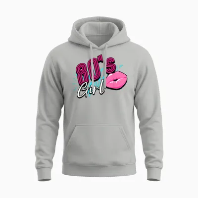 80er Jahre 80s Girl Unisex Hoodie - Ash