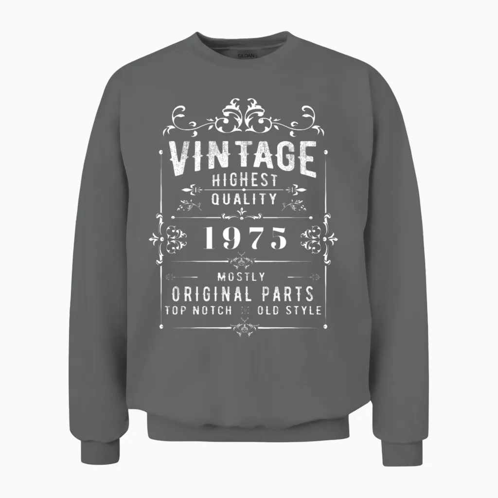Vintage 1975 Vintage Unisex Sweatshirt in Graphite Heather