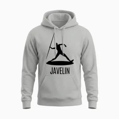Javelin the Apex of Precision and Power Unisex Hoodie - Ash
