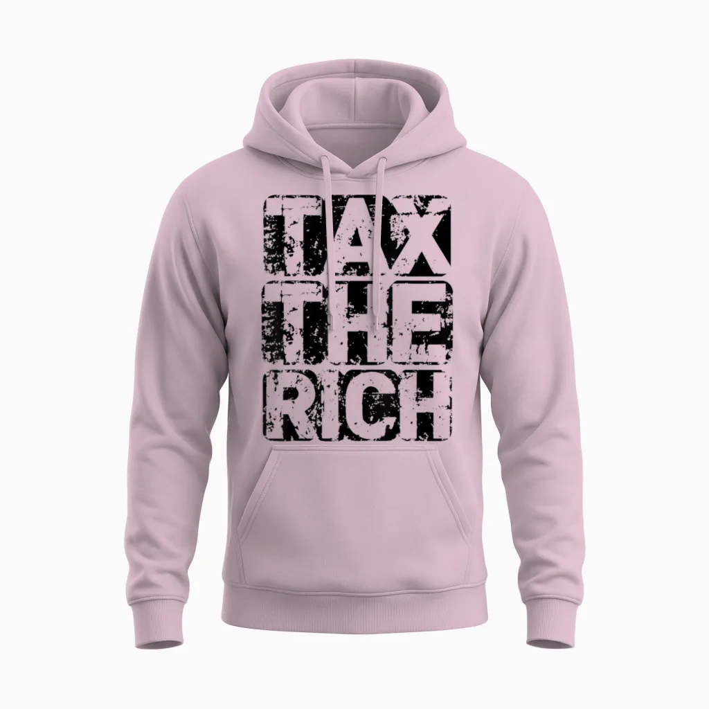 Tax the Rich - Aoc - Progressiver Punk Unisex Hoodie in Light Pink