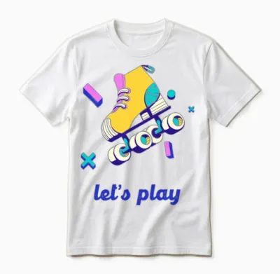 Retro Roller Skating Unisex T-Shirt - White