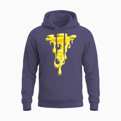 Yellow Unisex Hoodie - Heather Sport Dark Navy