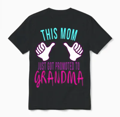 New Grandma Baby Shower Gender Reveal Party Unisex T-Shirt - Black