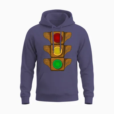 Traffic Light Vintage Rusty Stoplight Stop Go Unisex Hoodie - Heather Sport Dark Navy