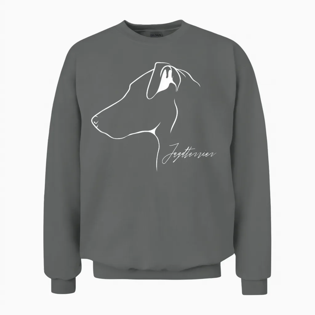 Deutscher Jagdterrier Profil Hunderasse Hund Hunde Jagdhunde Unisex Sweatshirt in Graphite Heather