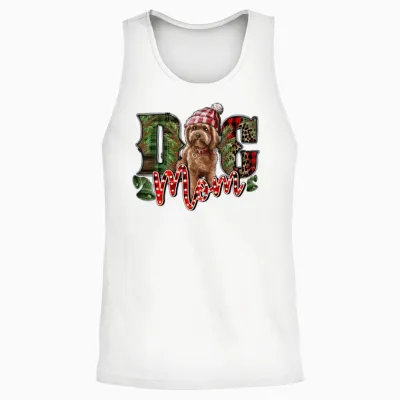 Dog Mom Unisex Tank Top - White